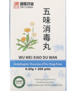Wu Wei Xiao Du Wan tegen ontstekingen.