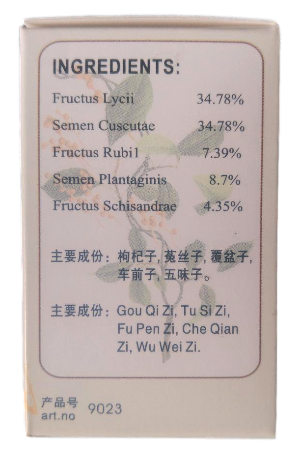 ingredienten Wu Zi Yan Zong Wan