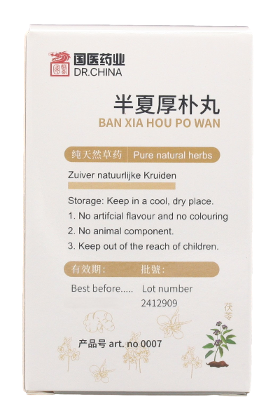 Ban Xia Hou Po Wan, bij brok in de keel.