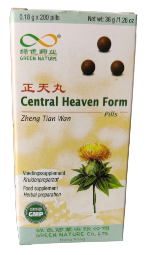 Zheng Tian Wan, Central Heaven Form bij hoofdpijn en migraine.