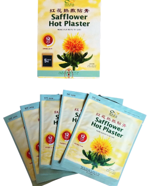 Safflower hot plaster, 5 warmtepleisters (13 X 10 CM) bij spierpijn