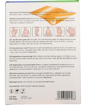 Warmte pleister voor pijnbestrijding
